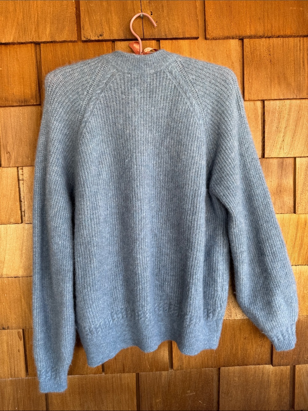 Sezane Light Blue Button-Up Knit Cardigan - Picture 7 of 8